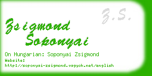 zsigmond soponyai business card